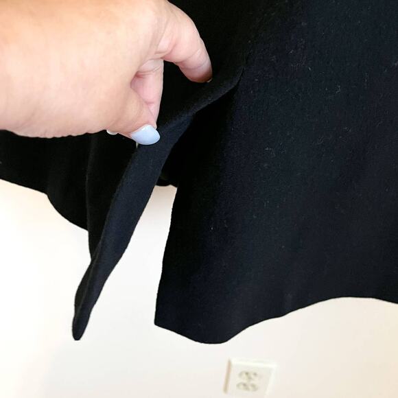 Louben Cashmere Wool Womens Coat Size 8 Black Old Money Overcoat Peacoat Luxury - Picture 6 of 8